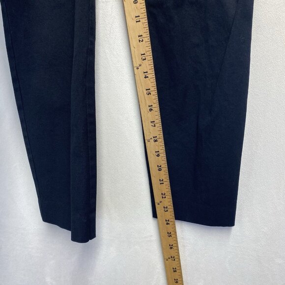 J.Crew Mercantile Mid Rise Ankle Pants Women Sz 8 Black Stretch Side Zip Used - Picture 5 of 16
